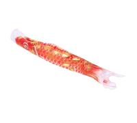 GAROZATION Drapeau Suspendu Carpe Japonaise Décoration de Jardin Extérieure 50Cm Polyester Motif Estampé Or Manche à Air pour Festival Accessoire Résistant pour Extérieur