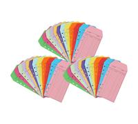 GAROZATION Enveloppes de Budget Couleur Aléatoire en Papier Cartonné Lot de 36 Colorées Réutilisables Organisation Facile, Gestion de Liquidités en Entreprise et Banques