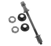 GAROZATION Essieu Arrière Solide pour Vélo de Montagne 180 Mm Gris, Moyeu à Roulement à Billes, Épais 9,5 Mm, Kit de Remplacement Compatible VTT Jauge de Filetage, Accessoire de Moyeu