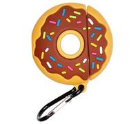GAROZATION Étui de avec Anneau Suspendu en Forme de Donut en Silicone 1/2 Portable Compatible Couleur Aléatoire pour Écouteurs sans Fil