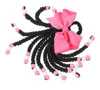 GAROZATION Extension de Cheveux Synthétiques Tressés pour Garçon et Filles Perles et Nœud Décoratif, Postiche Réutilisable, Résistant et Léger pour Usage Quotidien