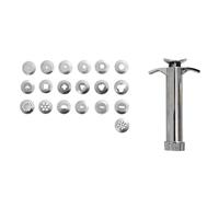 GAROZATION Extrudeuse D'argile de Modelage Plusieurs styles en Acier Inoxydable 19 Disques D'extrusion Facile à Nettoyer pour Pâte Polymère pour Artisanaux Plusieurs styles