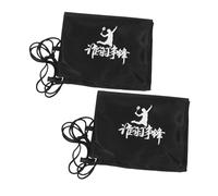 GAROZATION Housse de Raquette de Badminton Épaisse avec Cordon de Serrage, Lot de 2, Bandoulière Réglable, Couleur Noire, Protection Antichoc pour Joueurs Débutants, Paquet de