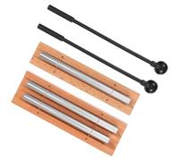 GAROZATION Instrument de Percussion à Main en Bois et Métal avec Maillet, Ensemble 2 Pièces, Résonance Claire et Tons Brillants pour Contemplation et Exercices de Pleine Conscience