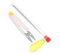 GAROZATION Kit Aiguilles à Perler Ouvertes en Métal avec Ciseaux, Facile à Enfiler et Anti-casse, pour Bijoux DIY et Perlage, Ensemble Complet pour Débutants
