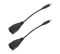 GAROZATION Kit de 2 Câbles d'alimentation CC 360° pour Console de Jeux, Rallonge Électrique Compacte, Adaptateur Secteur Compatible, Câble D'extension Solide pour Gamers