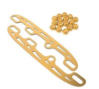 GAROZATION Lames de Patinage sur Glace en Acier Inoxydable Doré 290 Mm - Kit 2 Pièces pour Patins de Hockey Professionnels - Accessoires de Rechange pour Patins Artistiques et