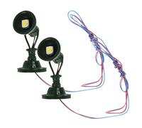 GAROZATION Lampe de Signalisation Miniature pour Décor de Scène Ferroviaire, 2pcs en Acier Inoxydable, Reproduction Réaliste 1/87 pour Décoration de Table Sable