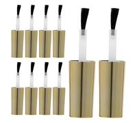 GAROZATION Lot de 10 Bouchons de Rechange Or pour Flacons de Vernis à Ongles avec Pinceau en Fibre Artificielle, pour Salons de Manucure et Usage Domestique