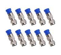 GAROZATION Lot de 10 Connecteurs de Câble Coaxial Type F à Compression, Étanche et Anti-Humidité, pour Installation Antenne TV et Câble Satellite