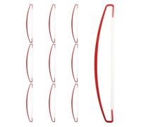 GAROZATION Lot de 10 Mâts de Drapeau Portatifs Rouges 24 Cm en Plastique, Mâts de Bannière Manuels Légers pour Événements Sportifs, Rassemblements et Marketing Extérieur