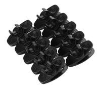 GAROZATION Lot de 10 Pinces à Cravate pour Microphone Lavalier Filaire, Clips Rotatifs en Abs Noir, Diamètre 8,5mm, Prise Sécurisée pour Usage Professionnel