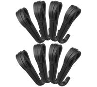 GAROZATION Lot de 12 Crochets pour Lampe Frontale sur Casque de Chantier en Plastique Noir, Clips Légers et Compacts pour Fixation Facile et Remplacement Sécurisé