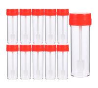 GAROZATION Lot de 12 Tubes de Prélèvement Jetables 25 Ml pour Échantillons de Selles, Tubes de Stockage D'échantillon en Plastique Étanches Couvercle, Accessoires D'échantillonnage Médical