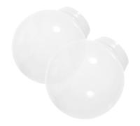 GAROZATION Lot de 2 Abat-jour en Acrylique Sphérique 15 Cm Diamètre, Teinte Lait Opaque, Suspendre et Lustre, Abat-jour de Rechange Décoratif Adapté à L’éclairage Intérieur et Extérieur