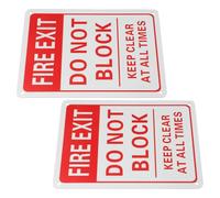 GAROZATION Lot de 2 Panneaux de Prudence en Alliage D'aluminium pour Signalisation des Sorties de Secours, Toujours Visibles et Conformes aux Normes de Sécurité Incendie, Adaptés aux