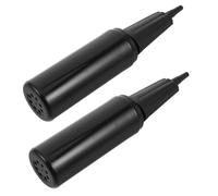 GAROZATION Lot de 2 Pompes Manuelles Double Action pour Ballon de Yoga et Ballon d'exercice, Gonfleur Noir Compact, Outil de Gonflage Portable pour Sport, Fitness et Loisirs, Pompe