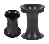 GAROZATION Lot de 2 Tubes D'évent en Abs Noirs pour Caisson de Basses Forme Petite Taille, Réduisant la Distorsion Sonore pour Systèmes Audio Professionnels