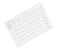 GAROZATION Lot de 20 Fiches de Score Golf en Papier Couché Blanc, Pliables et Résistantes pour Enregistrement Précis des Scores sur Parcours