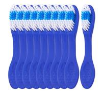 GAROZATION Lot de 20 Mini Brosses à Dents Bleues Anti-auto-mutilation avec Poils Souples, Manche Court en Nylon et Pp, Nettoyage des Bijoux Voyage