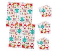 GAROZATION Lot De 20 Serviettes De Noël Imprimées, Décorations De Table, Pour Fêtes, Cuisine, Restaurant, Motifs De Dessins Animés, Décoratives