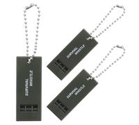 GAROZATION Lot de 3 Sifflets de Secours en Cas de Séisme à Haut Décibel, Sifflets d'urgence Puissants et Compacts pour Randonnée, Bateau et Camping, Design Imprimé, Légers et Portables