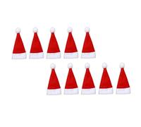 GAROZATION Lot de 36 Mini Bonnets de Père Noël en Tissu Rouge pour Décoration de Table de Noël, Protège-Couverts et Évite Les Blessures Lors des Dîners Festifs