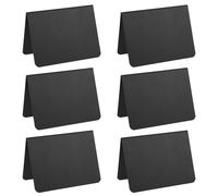 GAROZATION Lot de 6 Mini Tableaux Noirs D'affichage en Pvc Noir, Surface Effaçable, Support Stable Cuisine, Bureau ou Rappel de Table