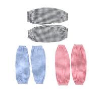 GAROZATION Lot de 6 Paires de Surmanches de Nettoyage Réutilisables en Coton et Lin à Motif Écossais, Résistantes à L'usure, Protection Peau Vêtements Lors Vaisselle Soudage