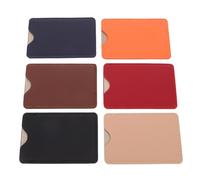 GAROZATION Lot de 6 Pochettes Anti-RFID en Cuir Synthétique pour Protéger Cartes NFC et D'identité, Étuis Anti-démagnétisation Compacts Vie Quotidienne