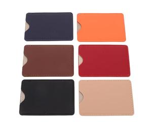 GAROZATION Lot de 6 Pochettes Anti-RFID en Cuir Synthétique pour Protéger Cartes NFC et D'identité, Étuis Anti-démagnétisation Compacts Vie Quotidienne