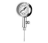 GAROZATION Manomètre à Billes Métallique pour Ballon de Basket et Volley, sans Batterie, Valve de Décharge d'air, 1pc, Outil de Pression Fiable en Métal Argenté