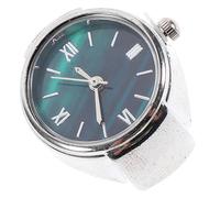 GAROZATION Montre à Bague Argenté en Alliage de Zinc Affichage Clair des Chiffres Romains, Compacte et Élégante Port Quotidien et Formel