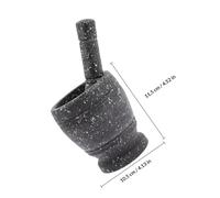 GAROZATION Mortier et Pilon Ménage en Marbre Blanc Grain de Granit, Ustensile Cuisine pour Médecine Chinoise, Broyeur Antidérapant pour Épices, Ail et Pilules, Accessoire Polyvalent