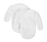 GAROZATION Moufles Exfoliants Visage en Coton Blanc, Soins du Visage Doux, Application de Masque et Nettoyage des Impuretés, pour Femmes et Filles