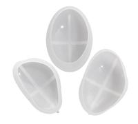 GAROZATION Moules en Silicone Forme Galets 3 Pièces pour Coulée Résine Époxy, Plâtre, Béton, Création Bijoux et Décorations, Utilisation Solide pour Loisirs Créatifs