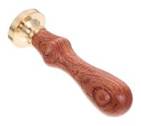 GAROZATION Outil de Presse pour Ombre à Paupières Manche en Bois Détachable et Tête en Cuivre Doré, Tampon de Scellement Tridimensionnel pour Maquillage DIY Pratique
