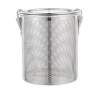 GAROZATION Panier à Filtres Ménagers en Acier Inoxydable Argenté Effet de Filtration Performant, Panier à Friture Domestique Pouvant être Suspendu Casserole