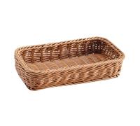 GAROZATION Panier de Rangement Pratique et Sûr en Marron Imitation Rotin pour et Bouteilles D'assaisonnement pour Buffets et Occasions Décontractées