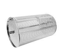 GAROZATION Panier Rôtissoire Rotatif 360 Degrés en Acier Inoxydable pour Four et Barbecue, Cage à Légumes Fermeture Sécurisée pour Griller Cacahuètes et Produits de Boulangerie