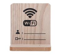 GAROZATION Panneau Wi-fi en Bois Élégant pour Chambre D'amis Affichage du Mot de Passe, Résistant à L'usure, Polyvalent, pour Maison et Commerce