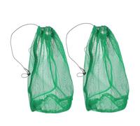 GAROZATION Paquet de Pêche Pliable en Nylon Vert 2 Pièces Filet de Rangement pour Poissons Facile à Nettoyer et Empêchant la Fuite des Poissons