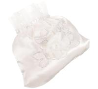 GAROZATION Paquet Décoratif de Mariage Blanc en Tissu Léger Fleurs Délicates, Pratique pour Mariées et Demoiselles D'honneur Lors de Fêtes et Mariages