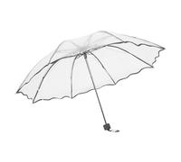 GAROZATION Parapluie Pliant Transparent Multifonction Paracetal Léger Tout Temps Pour Adultes Hommes Femmes Usage Voyage Extérieur Compact 3 Plis Design Sobre Noir