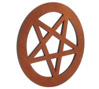 GAROZATION Pentagramme D'autel en Bois pour Cérémonies Religieuses, Ornement Pentacle en Bois, Tapis de Prière Purifiant l'esprit, Décoration Intérieure Ésotérique Couleur Couleur Aléatoire