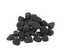 GAROZATION Pierres de Lave Noires Naturelles pour Foyer Intérieur et Extérieur - Lot 1200 G de Roches Volcaniques 3-5 Cm - Pierres Décoratives pour Aquarium, Jardin et Aménagement Paysager