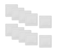 GAROZATION Plaques Murales Blanches en Plastique Design Moderne et Élégant Lot de 10 pour Interrupteur Double Rénovation Décoration Intérieure