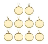 GAROZATION Plateau Pendentif Rond en Cuivre Plaqué Or Présent D'anniversaire 10 Pièces Style Rétro Créatif de V pour Création de Bijoux et Loisirs Diy