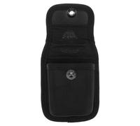 GAROZATION Pochette de Ceinture en Nylon Noir Compacte Boucle Intégrée et Multi-Poches pour Missions Extérieures et Protection des Mains