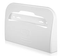 GAROZATION Porte-abattant de toilette mural en plastique blanc, grand espace de rangement, design contemporain minimaliste, montage sans difficulté pour salle de bain